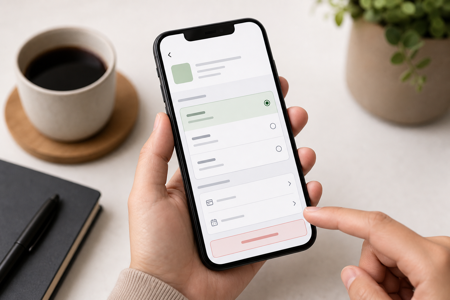 Smartphone showing Shopify app subscription management screen