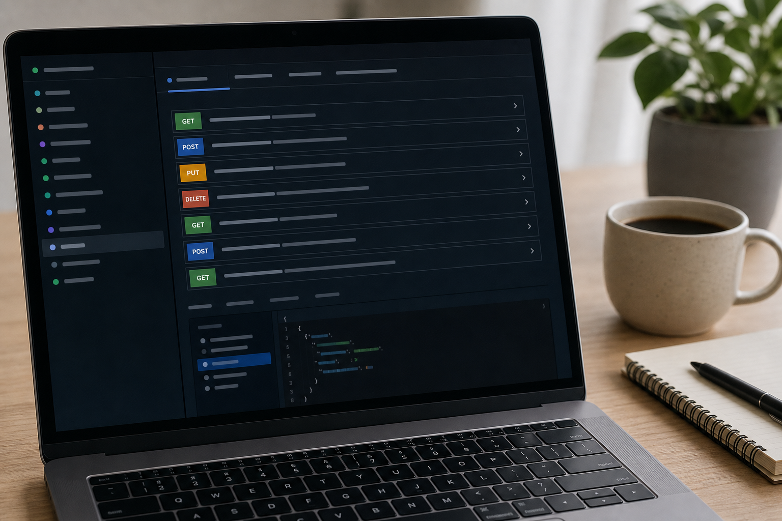 Laptop showing Shopify checkout API endpoints