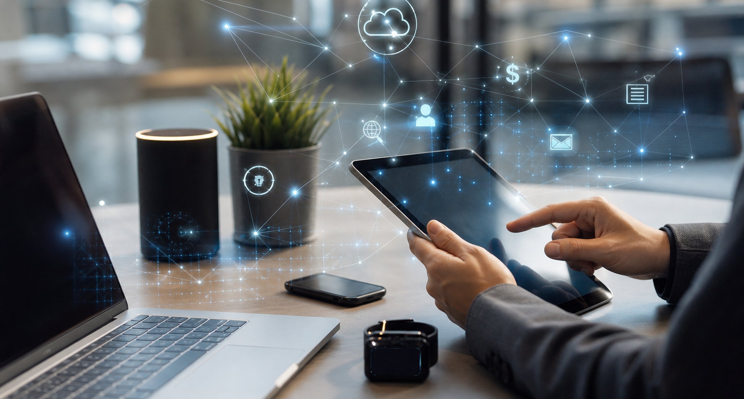 Connected devices illustrating digital transformation as-a-service