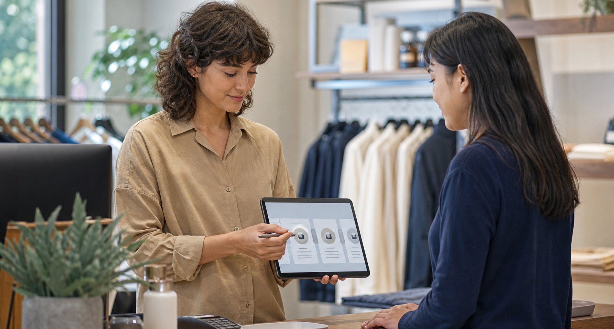 Retail store using product-as-a-service subscriptions on tablet POS