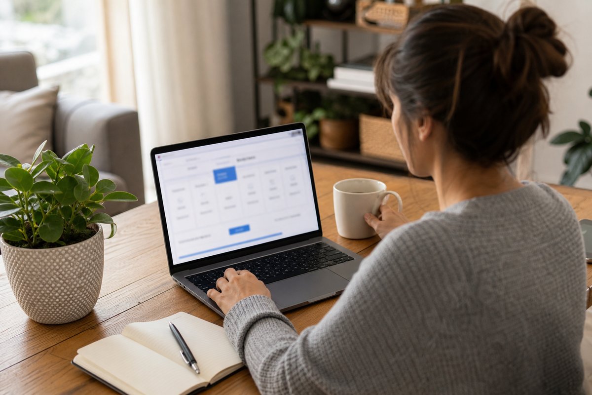Laptop suggesting subscription self-service center updates