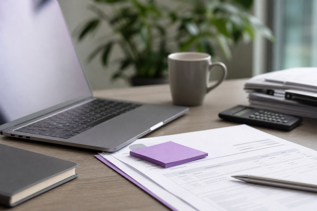 Desk setup suggesting Shopify pay on account and invoice payments