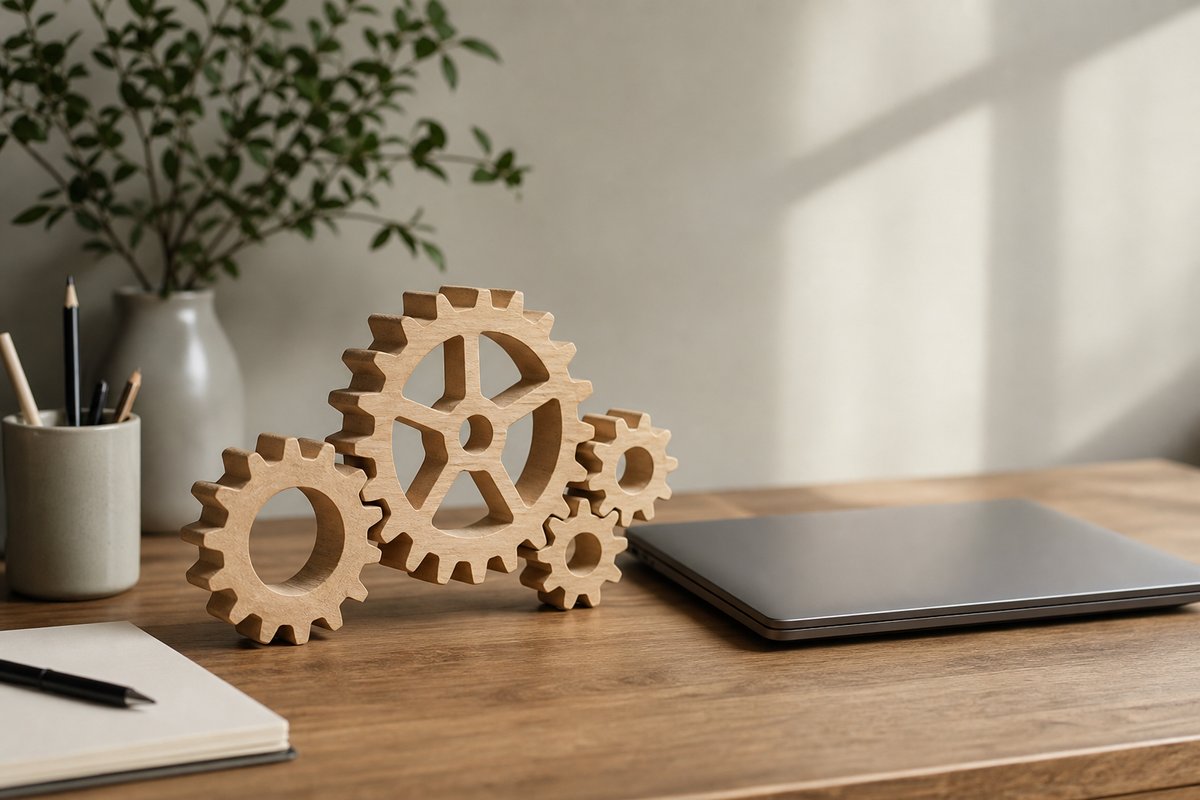 Desk setup suggesting subscription churn automation