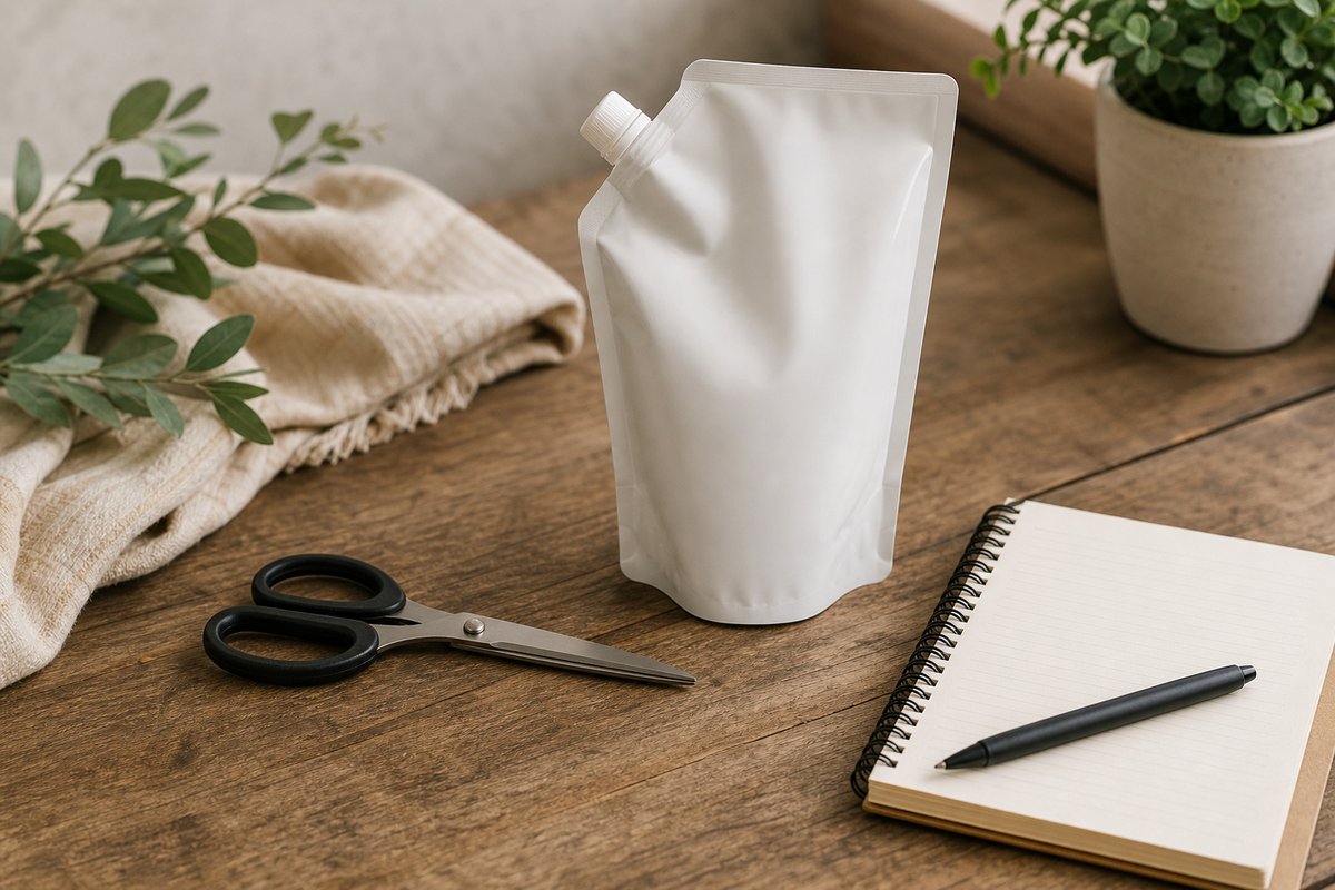 Refill pouch on a table suggesting subscription lifecycle for consumables